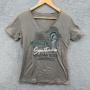 J2 Sports Michigan State Spartans Womens V-neck T-shirt Size Large NWT
